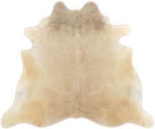 KUHFELL STIERFELL BEIGE GRAU ca. 180 x 210 cm RINDERFELL COWHIDE RUG