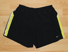 Original Nike RUNNING Herren Laufhose Schwarz Gelb Gr. L Kurz DRI-FIT Innennetz
