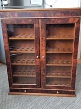 Savinelli Milano Pfeifenschrank für 60 Pfeifen Holz Wurzelholz Echtholz Vitrine