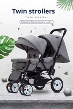Geschwisterwagen Kinderwagen Baby Reisebuggy klappbar Zwillingswagen