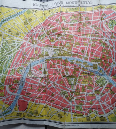 Antiker stadtplan paris 1900 - paris,