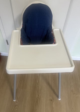 weißer IKEA- Kinderhochstuhl mit Wendekissen sehr gut erhalten, NUR Abholung