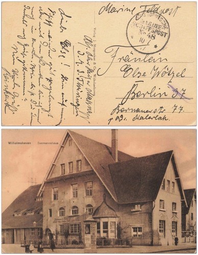 Wilhelmshaven seemannshaus - ak,