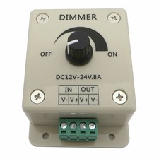 LED Dimmer 12V 24V DC 8A Helligkeitsregler Streifen LED-Streifen PWM Regler