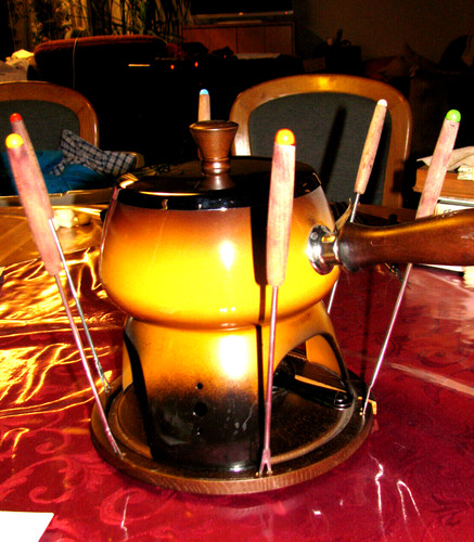 Fondueset mit gabeln 70er - fondueset,
