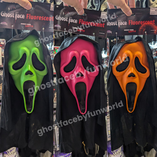 Fluorescent ghost face mask - mask,