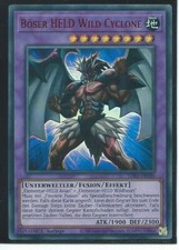 YUGIOH BÖSER HELD WILD CYCLONE  LDS3-DE030 ULTRA RARE  ROTE SCHRIFT 1.AUFLAGE