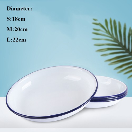 1pc retro weiß emaille - 1pc,