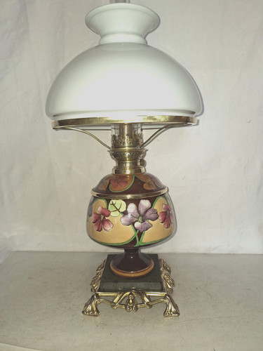 Alte petroleum tischlampe - petroleum,