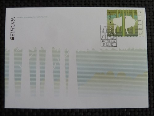 Polen fdc bison wisent first - fdc,