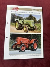 BAUTZ Traktor Dieselschlepper AS/AW/AL  140/240. 1953 Weltbild Prospekt Brochure