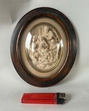 alte Klosterarbeit Weihnachten Geburt Christi Jesuskind Maria Josef Biedermeier