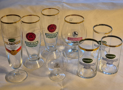 Biergläser goldrand u - goldrand,
