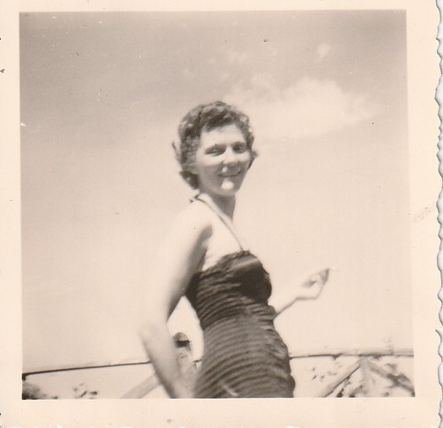 Vintage foto frau - vintage, badeanzug