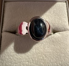 Ring, Silber 925,blauer