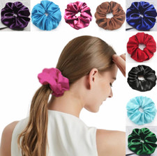 1x | 3x Glanz Satin Haargummi Zopfgummi Scrunchie Haarbinder Zopfband Ø10cm