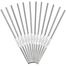 Kleine Häkelnadel Set 12 Stück Fein Metall Häkelnadeln für  Dünnes Garn