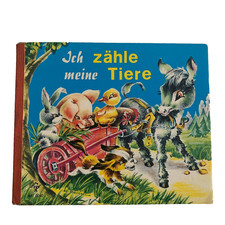 Pestalozzi-Verlag Ich zähle meine Tiere uraltes Kinderbuch Pappbuch