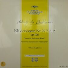 Wilhelm Kempff Beethoven Hammerklavier Sonate 1962 Deutsche Grammophon LP-8123