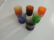 6x Gläser von Geoffrey Baxter für Whitefriars, England 60er Jahre 6er Set