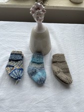 Mini Puppensocke, Puppenschuhe, gestrickt Socken Bär Puppe Fuß  7 cm  1 Paar