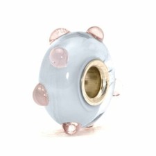 TROLLBEADS Glasbead, Pastell Knospen, 925 Sterlingsilber, TGLBE-10026