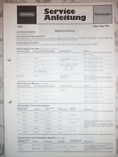 Original Grundig Service Anleitung Reisesuper Elite Boy 700
