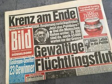 Bildzeitung vom 08.11.1989 * Geschenk zur Geburt * Egon Krenz * DDR