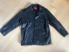 Echtlederjacke Schwarz Offset