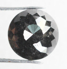 4.00 CT Natürlich Lose Schwarz Rund Rose Cut Facettiert Schöne Verlobung Diamant