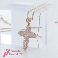 Anhänger an Kette - Kreuz mit