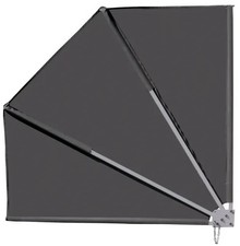 Balkonfächer/marquise, anthrazit, 140 × 140 cm - A