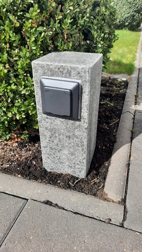 Basalt gartensteckdose - basalt,