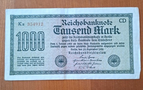 Reichsbanknote 1000 mark 1922 - mark,