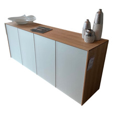 Team 7 Sideboard Filigno AFG58205 Front Glas Pearlmatt Grau Korpus Eiche 