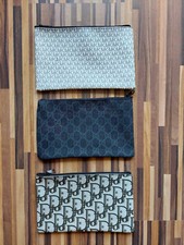 3 x Kosmetiktasche Schminktasche Reißverschluss schwarz grau beige neu