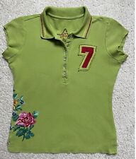 Orig. JOHNNY WAS JW L.A. Poloshirt Hemd Top grün Gr.M