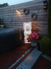 Schöne große Holz Laterne zu