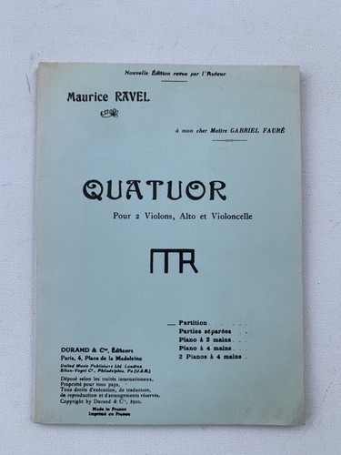 Noten ravel quatuor - noten, ravel.