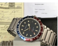 Ring für Tissot Navigator Gmt Pepsi Bezel Einsatz Vintage Danke Original