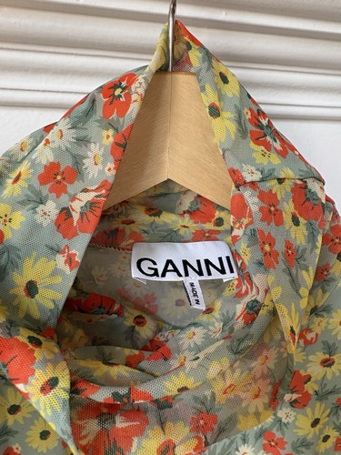 Ganni rolli longsleeve mesh - ganni,