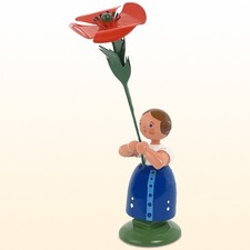 WEHA Blumenkind Wiesenblumenmädchen mit Mohnblume ca. 11cm, 1033, Fachhändler