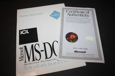 Original Microsoft MS-DOS 6.0 Zertifikat ICL 1990er Jahre 1994 Vintage Retro