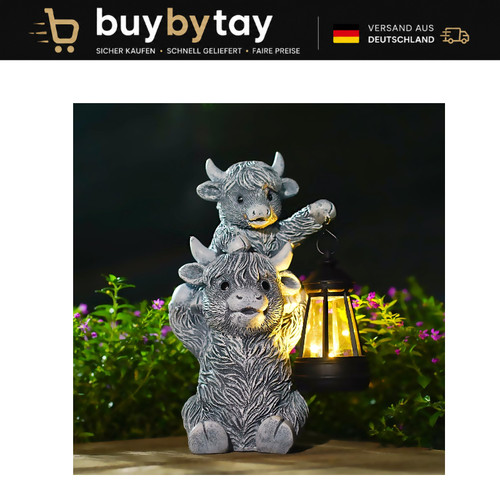 Hochlandrind skulptur mit - hochlandrind,