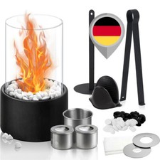 Tischkamin Zimmerkamin Tischfeuer + 2 Tanks für Dauerbetrieb Bio Ethanol Innen
