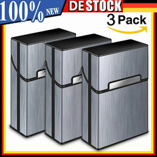 3stk Zigarettenetui Alu Oberfläche Zigarettenbox für 20 Zigaretten Etui DHL