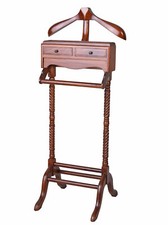 Herrendiener Mahagoni Stummer Diener Massivholz Antik Garderobenständer Butler  