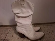Italy Damen Cowboystiefel Sommerstiefel Weiß Synthetik  Gr. 37 Gebraucht 