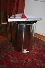 manuelle Honigschleuder (rostfreier Edelstahl) für 4 Waben - neuwertig