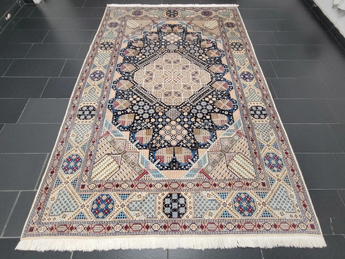 Nain teppich wolle mit - teppich, seide